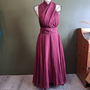 Elegant Burgundy Infinity Dress
